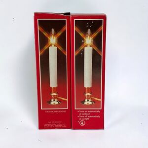 2 Centurion Collection Electric Window Sensor Candle Lamp Candlesticks -No Bulbs